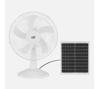 FABRILAMP Ventilateur Solaire DC Ventilateur Blanc 20w 3 vitesses 63x43x30,5cm