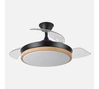 Ventilateur DC EVROS S noir led intégré cct réglable Fabrilamp