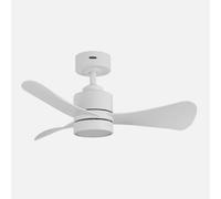 Abrila - Ventilateur DC Zepelin | Couleur blanche avec trois pales | avec 6 vitesses réglables | avec 3 températures de lumière | Télécommande incluse