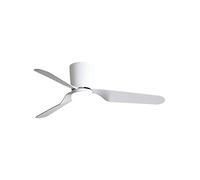 FABRILAMP TODOLAMPARA - Ventilateur de plafond avec lumière LED 18 W moteur DC modèle KOCHI blanc, 3 nuances de lumière avec mémoire, 3 pales, 5 vitesses, télécommande, minuteur, silencieux et faible