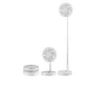 FABRILAMP Ventilateur DC portable blanc Galan, batterie pliable 10W