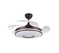 FABRILAMP Ventilateur marron modèle DANI L moteur DC et LED intégré