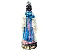 FABRIQ Santa Sara Madone Noire Kali Sara - Figurine en résine peinte à la main résistante aux intempéries 63 cm