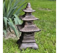 FABRIQ Tachi-Doro - Lanterne japonaise en pierre haute 46 cm - Pagode résistante aux intempéries jusqu'à -30 °C - Décoration zen extérieure