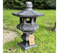 FABRIQ Yukimi-Doro Lanterne de jardin japonaise 42 cm - Lampe en pierre résistante aux intempéries pour l'extérieur - Style japonais - Éclairage décoratif de jardin résistant au gel jusqu'à -30 °C