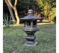 FABRIQ Yukimi-Doro Lanterne de jardin japonaise 42 cm - Lampe en pierre résistante aux intempéries pour l'extérieur - Style japonais - Éclairage décoratif de jardin résistant au gel jusqu'à -30 °C