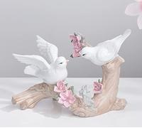 Fabriqué à la Main en céramique Blanche Colombe Oiseau Sculpture Ornement 3D Arts hôtel décor à la Maison Bureau Cadeau de Mariage