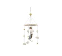 Fabriqué à la main et certifié commerce équitable - Gry & Sif - Design danois élégant - Artisanat népalais - Mobile bébé avec lapin et ballon en feutre - Pour lit de bébé, parc, table à langer