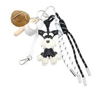 Fabriqué à la main Schnauzer Porte-clés Corde tressée Art Pet Inspiré Résistant intempéries PU Composant Multi Purpose Clip Dog Lover Porte-clés