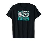 Fabriqué à l'image de Dieu en 1963 année de Naissance Roi Christian Lion T-Shirt