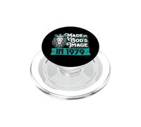 Fabriqué à l'image de Dieu en 1979 année de Naissance Roi Christian Lion PopSockets PopGrip pour MagSafe