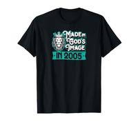 Fabriqué à l'image de Dieu en 2005 année de Naissance Roi Christian Lion T-Shirt Graphique avec Valeur