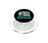 Fabriqué à l'image de Dieu en 2018 année de Naissance Roi Christian Lion PopSockets PopGrip pour MagSafe