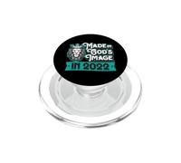 Fabriqué à l'image de Dieu en 2022 année de Naissance Roi Christian Lion PopSockets PopGrip pour MagSafe