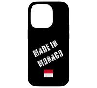 Fabriqué à Monaco avec Drapeau drôle Coque pour iPhone 14 Pro