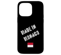 Fabriqué à Monaco avec Drapeau drôle Coque pour iPhone 14 Pro Max