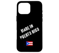 Fabriqué à Porto Rico avec Drapeau Amusant Coque pour iPhone 16 Pro Max