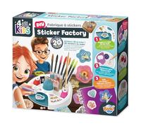 Fabrique à Stickers 3D Enfants - Crée 20 Stickers Personnalisés avec Sequins, Micro-Perles, Strass et Yeux Autocollants - Kit Créatif DIY - Activité Manuelle Fille Garçon dès 6 Ans - FK011