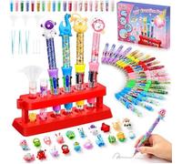 Fabrique a Stylo avec 70+ PCS Kit de Fabrication Stylos Artisanaux pour Enfants 20 Kits Stylos à Bille Rétractables Personnalisé