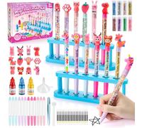 Fabrique a Stylo,Cadeau Fille 4-12 Ans 66+ Accessoires Atelier des Stylos Enfant Activité Manuelle Personnalisé Jouet Enfant 4-12 Ans Cadeau Anniversaire Fille Atelier Creatif