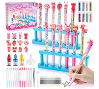 Fabrique a Stylo, Cadeaux Noël 2025 Cadeau Fille 6-12 Ans 66+ Accessoires Atelier des Stylos Enfant Activité Manuelle Personnalisé Jouet Enfant 6-12 Ans Cadeau Anniversaire Fille Atelier Creatif
