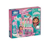 Fabrique Atelier Stylos Gabby Dollhouse, Enfant - Cree 5 stylos amis chats - Kit DIY Pen Creator Studio - Set Creatif et Carte