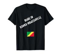 Fabriqué au Congo-Brazzaville avec Drapeau drôle T-Shirt