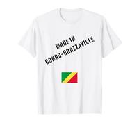 Fabriqué au Congo-Brazzaville avec Drapeau drôle T-Shirt