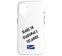 Fabriqué aux Îles Marshall avec Drapeau Amusant Coque pour iPhone 16