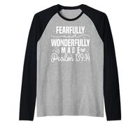 Fabriqué avec crainte et Merveille - Psaume 139:14 Manche Raglan