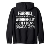 Fabriqué avec crainte et Merveille - Psaume 139:14 Sweat à Capuche