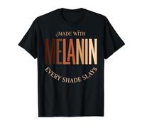 Fabriqué avec de la mélanine, Chaque Nuance Tue l'histoire des Noirs T-Shirt Graphique avec Valeur
