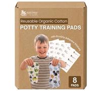 Fabriqué dans l’UE - Inserts lavables pour l’apprentissage de la propreté d’enfants avec EcoGrip (Daily + Secure Fit lot de 8), alternative aux culottes d’apprentissage, protection flexible évolutive