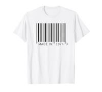 Fabriqué en 1974 - Code-barres amusant pour les employés de vente au détail ou les accros du shopping T-Shirt