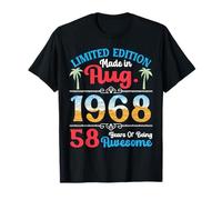 Fabriqué en août 1968 Édition Ltd 58 Years of Being Awesome T-Shirt