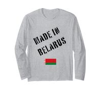 Fabriqué en Biélorussie avec Drapeau Amusant Manche Longue