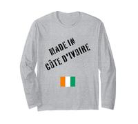 Fabriqué en Côte D'Ivoire avec Drapeau drôle Manche Longue