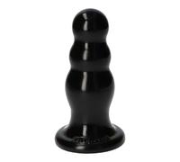 Fabriqué en Italie - Plug Dildo pyramide Anale à billes graduelles dilatateur de sodomie - Qualité italienne noire