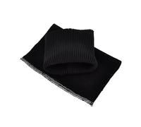 Fabriqué en poignets décoratifs souples, Manchette en tricot épais 8 x 9 cm, 1 paire(Black)