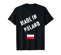 Fabriqué en Pologne avec Drapeau Amusant T-Shirt