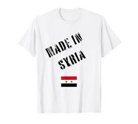 Fabriqué en Syrie avec Drapeau Amusant T-Shirt