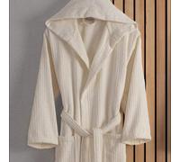 FABRIQUÉ EN TURQUIE - GÜVENAL EOS Peignoir de bain à capuchon en coton rayé unisexe | 100% coton | M-L-XL | Cadeau de mariage, Trousseau, Set de peignoir L,M,XLHalloweenCoton