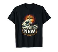 Fabriqué et Nouveau baptisé dans Les Vagues croisées de l'océan Christ T-Shirt