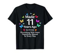 Fabriqué il y a 11 Ans Butterfly, 11 Ans, Filles, 11e Anniversaire T-Shirt