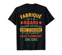 Fabriqué Il Y A 48 Ans, Anniversaire 48 Ans Humour Vintage T-Shirt