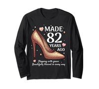 Fabriqué il y a 82 Ans Talons Hauts pour Femmes de 82 Ans 82e Anniversaire Manche Longue