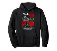 Fabriqué il y a 87 Ans Rose Flower 87 Ans 87e Anniversaire Sweat à Capuche
