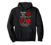 Fabriqué il y a 95 Ans Rose Flower 95 Ans 95e Anniversaire Sweat à Capuche