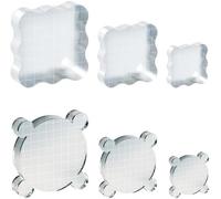 Fabriquez Avec 6 Blocs De Tampons Acryliques, Des Tampons En Caoutchouc Et Transparents, Des Marques De Grille Qui Garantissent