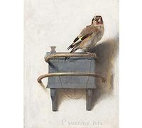 Fabritius the Goldfinch Bird Animal Nature Peinture d'Art sur Toile de Qualité Supérieure